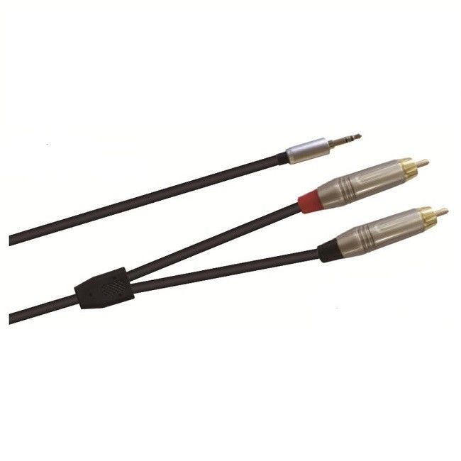 3.5mm 남성으로 듀얼 RCA 남성 Y 오디오 케이블 검은 색 다양한 케이블 길이