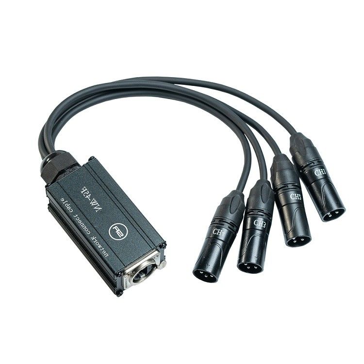 XLR 네트워크 스플리터 케이블 4 채널 3 핀 멀티 뱀 수신기 Rj45 단일 에더콘 케이블