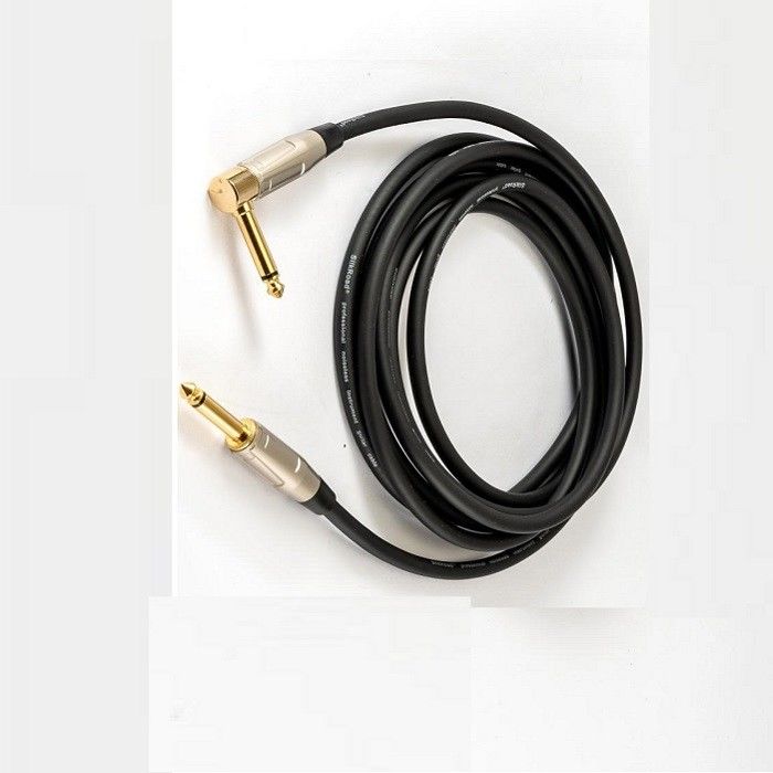 22 Awg 바스 기타 케이블 1/4 인치 직선에서 1/4 인치 각도 바스 앰프 코드