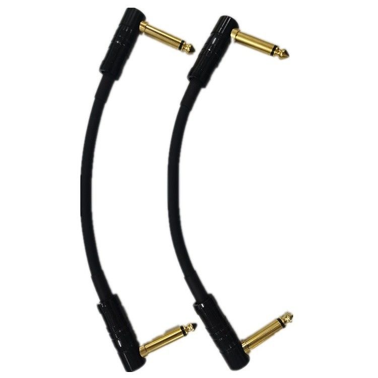 0.6ft 패치 케이블 코드 2 Pcs 패키지 6.35mm 각 플러그 기기 케이블 페달 보드