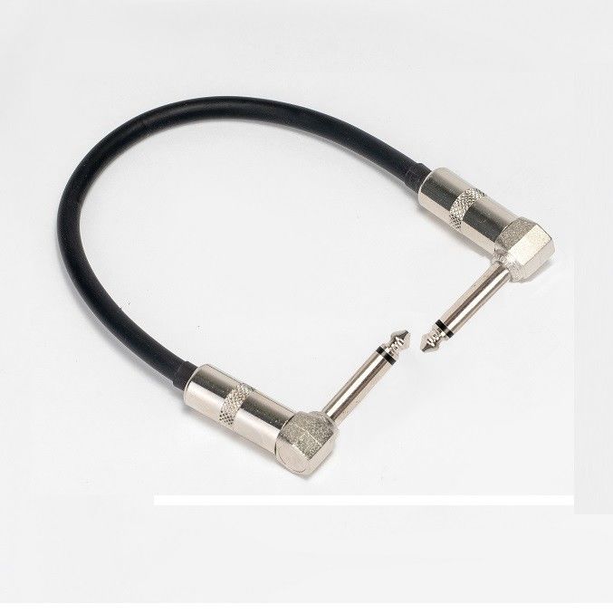 2 PC 팩 6.35mm 기타 패치 케이블 기타 페달은 직선으로 오른쪽 각을 이끌고