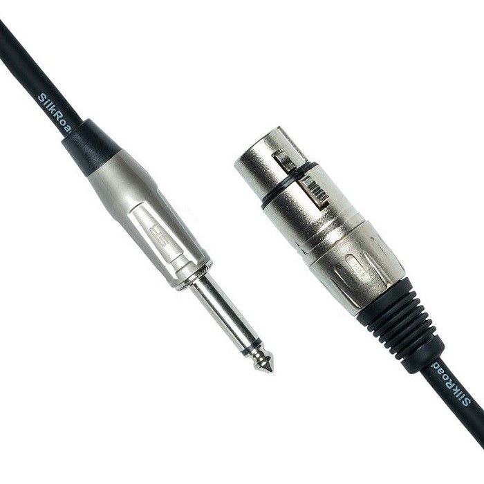 XLR 여성에서 1/4 인치 6.35mm TS 마이크 케이블 마이크 코드 블랙 XLR 케이블 10 피트
