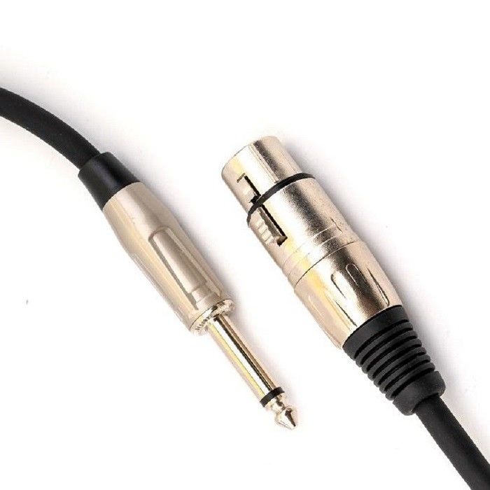 XLR 여성에서 1/4 인치 6.35mm TS 마이크 케이블 마이크 코드 블랙 XLR 케이블 10 피트