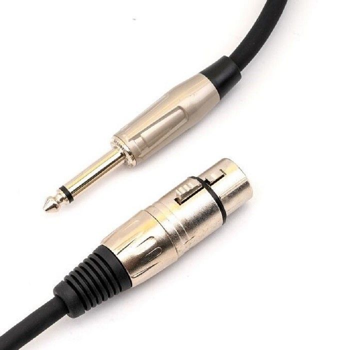 1/4 XLR 여성 마이크 코드 검은 XLR 케이블 10ft 마이크 케이블